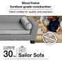 Enchanted Home Pet Sailor Sofa, Grey, Medium (CO3459-20GRY)