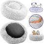 Donut Dog Bed, Faux Fur Donut Cuddler Cat Cushion Bed, Calming Dog Beds for Medium Small Dogs, Self Warming Round Pet Pillow Cuddle, Pet Bed Machine Washable