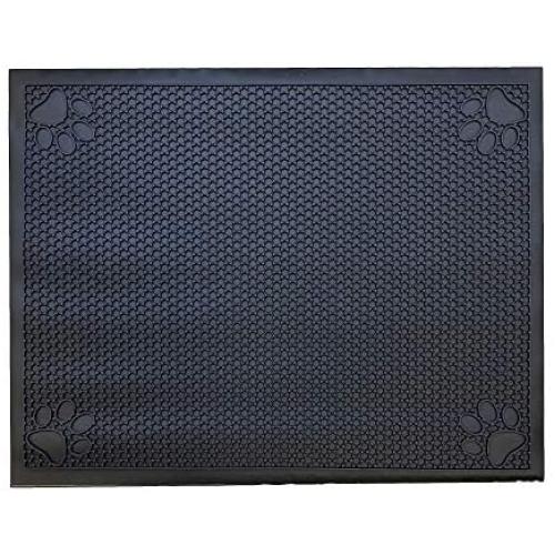 Extra Large Waterproof Pet Feeding Water and Food Bowl Non-Slip Mat, Keep Your Dog or Cats Dining Spot Clean and Dry, Honeycomb Grips Wont Budge, 23'' L x 36'' W in 3 Colors
