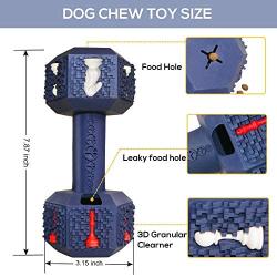 Jomilly Dog Chew Toys for Aggressive Chewers Indestructible Dog Toys Tough Natural Rubber Dumbbell Toy for Small Medium Large Dogs