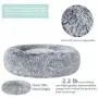Poohoo Calming Faux Fur Donut Cuddler Dog Bed,Washable Round Cat Bed Pillow Cuddler Gradient Color(23''/30'') for Small Medium Dogs (M 23'', Grey) Poohoo Calming Faux Fur Donut Cuddler Dog Bed,Washable Round Cat Bed Pillow Cuddler Gradient Color(23''/30'') for Small Medium Dogs (M 23'', Grey)