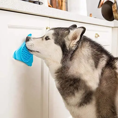 Dog Lick Mat, Upgraded Licking Pad for Dogs and Cats, Slow Feeding Dispenser with Super Suction to Wall, Premium Silicone for Pet Bathing Grooming and Training Dog Lick Mat, Upgraded Licking Pad for Dogs and Cats, Slow Feeding Dispenser with Super Suction to Wall, Premium Silicone for Pet Bathing Grooming and Training