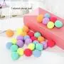 30 pcs Cat Toy Silent Plush Toy Ball Colorful Plush Ball Macaron Multicolor Puzzle Game Playable Suitable for All Cats Pet Toy