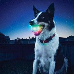 Funny Pets Dog Toys Ball LED Glowing Streak Blinking