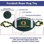 Pets First NCAA Oregon Ducks Football Dog Toy, Tough Quality Nylon Materials, Strong Pull Ropes, Inner Squeaker, Collegiate Team Color