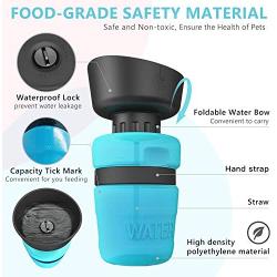 Pet Water Bottle for Dogs,Dog Water Bottle Foldable,Dog Travel Water Bottle,Dog Water Dispenser,Portable Dog Water Bottle for Walking Hiking Beach,Lightweight & Convenient for Travel,BPA Free,18 OZ