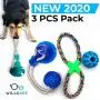 Set of 3 Interactive Dog Toys Dogs, Pet Chew Toy with Suction Cup, Pet Rope Toy, Teeth Cleaning and Feeder Dog Toy, Durable, Self-Playing, Pet Ball Toy for Tugging, Pulling, Chewing, Playing, ball dog