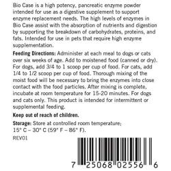 Thomas Pet Bio Case - Pancreatic Enzyme Supplement for Dogs & Cats - Digestive Aid - (12 Ounces, Powder)