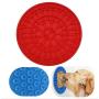 Panker Dog Lick Mat,Durable Silicone Dog Licking Pad Distract Dog for Easy Shower Bath Grooming, Puzzle Lick Mat Slow Feeder with 37 Super Suction Cups - Easy to Suck On The Wall