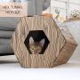 Upstreet Cat Hideout, 100% Non Toxic Cardboard, 2 Pack Hex Tunnel, Hideaway, Pyramid Shelter, Playhouse for Anxiety Relief, Stress Relieving Environment for Cats, Durable, Contemporary & Lightweight