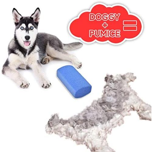 Petriz Stripping Stone for Dog Grooming Pumice Stone Pet Fur Remover Cats Dogs Horses Grooming Tool Alternative to Pet Hair Brush Dog Hair Cleaner