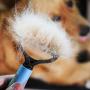 Cool smile Dematting Comb Tool for Dogs & Cats, Pet Grooming Undercoat Rake with Two-Side,Professional Stainless Steel Demat Comb Removes Loose Undercoat, Mats, Tangles and Knots