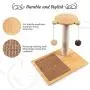 Odoland Cat Scratching Posts with Cat Self Groomer Massage Comb, 1 Sisal Scratch Pole Cat Scratcher with 4 Dangling Ball, Carpeted Base Play Area with Sisal Cat Scratching Pad and Small Perch Odoland Cat Scratching Posts with Cat Self Groomer Massage Comb, 1 Sisal Scratch Pole Cat Scratcher with 4 Dangling Ball, Carpeted Base Play Area with Sisal Cat Scratching Pad and Small Perch