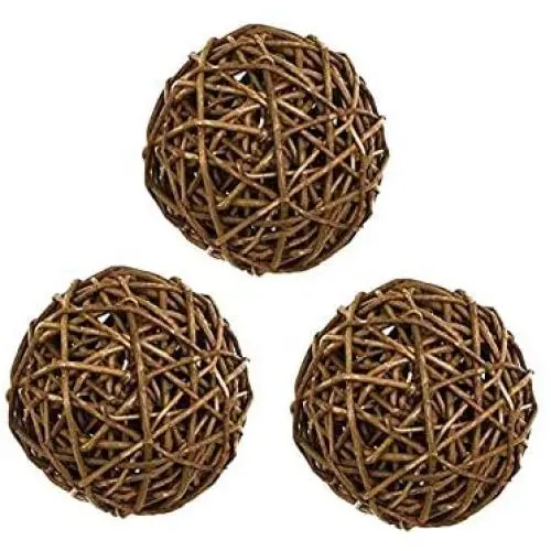 Junglers Wicker Toy Ball, Small Animal Activity Play Chew Grass Ball,Funny Willow Branch Ball Woven Ball Playing Ball Toy, Reduce Stress for Small Animals Junglers Wicker Toy Ball, Small Animal Activity Play Chew Grass Ball,Funny Willow Branch Ball Woven Ball Playing Ball Toy, Reduce Stress for Small Animals