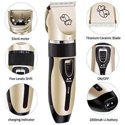 Mikayoo Pet Charging Electric Clippers,Pet Electric Shaver Cat and Dog Electric Hair Clipper,Dog Professional Beauty Trim Set Can Be Charged