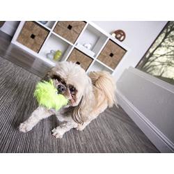 goDog Just For Me Furballz with Chew Guard Tough Plush Dog Toy, Lime, Small