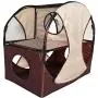 PET LIFE Kitty-Play Collapsible Travel Interactive Kitty Cat Tree Maze House Lounger Tunnel Lounge, One Size, Brown and Khaki PET LIFE Kitty-Play Collapsible Travel Interactive Kitty Cat Tree Maze House Lounger Tunnel Lounge, One Size, Brown and Khaki