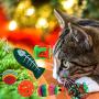 Kole Christmas Cat Stocking, 6 Assorted Toys