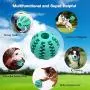 Dog Ball Toys for Pet Tooth Cleaning/Chewing/Playing, Iq Treat Ball Food Dispensing Toys of 2 Pcs Non-Toxic Soft Rubber Ball (Light Blue&Green) Dog Ball Toys for Pet Tooth Cleaning/Chewing/Playing, Iq Treat Ball Food Dispensing Toys of 2 Pcs Non-Toxic Soft Rubber Ball (Light Blue&Green)