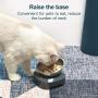 EZMioo Elevated Cat Bowls with 1 Stainless Steel Bowls, 15° Tilted Raised Cat Food and Water Bowls, Stress Free Food Grade Material, Nonslip No Spill Pet Feeding Bowls for Cat and Small Dogs