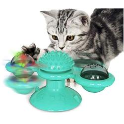 Ruris Windmill Cat Toy, Interactive Cat Toy Turntable Teasing Pet Toy Scratching Tickle Cats Hair Brush Funny Cat Toy Funny Kitten Windmill Ball