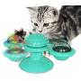 Ruris Windmill Cat Toy, Interactive Cat Toy Turntable Teasing Pet Toy Scratching Tickle Cats Hair Brush Funny Cat Toy Funny Kitten Windmill Ball