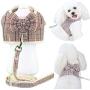 Aiwind Dog Cat Puppy Harness and Leash Set for Cats Dogs Classic Grids
