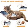 Moving Fish Cat Toy, Realistic Flopping Fish, Wagging Fish Cat Kicker Toys, Plush Interactive Pets Chew Bite Supplies for Cat Exercise, Cat-Fish-Toy-Kitty-Interactive