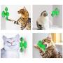 HESHPAWS Windmill Cat Toys with Light Ball Catnip Balls and Bell,Turntable Teasing Pet Toy Interactive Chew Toys for Indoor Cats,Cats Hair Brush Scratching Tickle Toy with Suction Cup