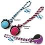 Grriggles Toys for Dogs Giant Durable Rope Tennis Ball Toss Dog Toy Choose from 3 Colors