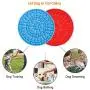 IGC Dog Lick Mat - Red & Blue Dog Licking Mat, Dog Shower Accessories for Distracting, Peanut Butter Lick Mat with Super Suction, Slow Feeder Lick Mat for Dog Grooming, Bathing, and Pet Training IGC Dog Lick Mat - Red & Blue Dog Licking Mat, Dog Shower Accessories for Distracting, Peanut Butter Lick Mat with Super Suction, Slow Feeder Lick Mat for Dog Grooming, Bathing, and Pet Training