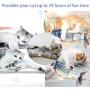 Ddzmz Cat Toys for Indoor Cats Interactive, Cat Kicker Fish Realistic Plush Simulation Electric Wagging Fish Refillable Catnip Cat Toys Interactive Pets Pillow Chew Bite Kick for Cat Kitten Kitty 11''