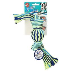 SPOT Colorful Rope Squeaker Ball Dog Toy 13''