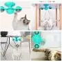 Cat Toys, Interactive Windmill Cat Toy Turntable Teasing Chew Toy Catnip Kitty Toys for Indoor Cats, Funny Kitten Toys Cat Scratching Massage Tickle Hair Brush Toothbrush w/ Suction Cup & Led Ball