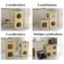 Indoor Cat Bed, Composite Broad Sturdy Cat House, Stackable Cat Tower, Washable Cat Hammock, Ventilated Cat Condo Indoor Cat Bed, Composite Broad Sturdy Cat House, Stackable Cat Tower, Washable Cat Hammock, Ventilated Cat Condo