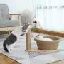 Sisal Cat Tower, Scratching Post, Kitten Tree, Pet Indoor Activity Center, with Bowl Shape Sleep Basket and Hanging Ball, Used for Grinding Claws of Kittens Sisal Cat Tower, Scratching Post, Kitten Tree, Pet Indoor Activity Center, with Bowl Shape Sleep Basket and Hanging Ball, Used for Grinding Claws of Kittens