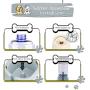 Lucky-M Pets Automatic Feeder and Waterer Set,Dogs Cats Food Feeder and Water Dispenser 3.8L,2 in 1 Cat Food Water Dispensers for Small Medium Big Pets