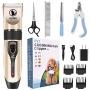 Ceenwes Cordless Pet Grooming Clippers Professional Pet Hair Clippers Detachable Blade with 4 Comb Guides for Small Medium & Large Dogs Cats and Other House Animals Pet Grooming Kit