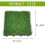 Hamiledyi Artificial Interlocking Dog Grass Mat,Puppy Pee Pad Turf Rug Pet Indoor Replacement Potty Training for Dog Patio Lawn Decoration - 11.8 x 11.8in