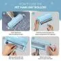 DELOMO Pet Hair Remover Roller - Dog & Cat Fur Remover with Self-Cleaning Base - Efficient Animal Hair Removal Tool - Perfect for Furniture, Couch, Carpet, Car Seat