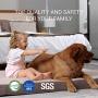 BDEUS Orthopedic 4 High Gel-Infused Memory Foam Dog Bed for Large Dogs, Plush Pet Bed Mattress for Joint Relief, Machine Washable Cuddler with Removable Cover and Waterproof Lining for Dogs and Cats