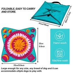 LIVACASA Snuffle Mat for Dogs Washable Pet Feeding Nosework Treats Mat Puzzle Training Toy for Dogs Large Medium Puppies Non Slip Sniffing Games Slow Feeding Bowl for Cats …