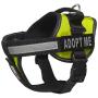 Dogline Vest Harness for Dogs and 2 Removable Adopt Me Patches, Small/18 to 25'', Green