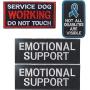 Not All Disabilities are Visible, Emotional Support, Service Dog Working Do Not Touch Emblem Embroidered Fastener Hook & Loop Patch Appliques Badges for Animal Vest Harnesses, Collars, Leashes 4PCS