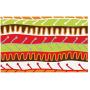 KESS InHouse Jacqueline Milton Salsa-Orange Yellow Red Feeding Mat for Pet Bowl, 24 by 15-Inch