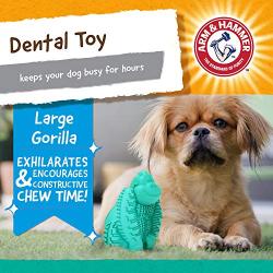 Arm & Hammer Super Treadz Gator & Gorilla Chew Toy for Dogs | Best Dental Dog Chew Toy | Reduces Plaque & Tartar Buildup Without Brushing