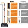TNELTUEB Extra Large Pooper Scooper, Pet Poop Tray and Rake with Adjustable Long Handle, Pet Waste Removal Heavy Duty Dog Pooper Scooper Great for Large Dog Grass Street Gravel