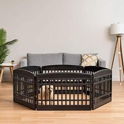IRIS 6 Panel Exercise Pet Playpen with Door