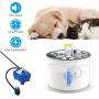 VINSIC Cat Water Fountain, Pet Fountain 80oz/2.4L Large Capacity - Cat Water Dispenser with Filter, Water Level Window, LED Light, Automatic Water Fountain for Cats & Dogs