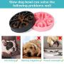 LEACOOLKEY Plastic Dog Bowl,Slow Eating Dog Feeder,No Chocking/Anti-Gulp Slower Bowl,Stop Bloat for Dogs/Reduce Slip Puzzle Bowl for Small Puppy Medium Dogs, Slow Bowl for Fast Eater